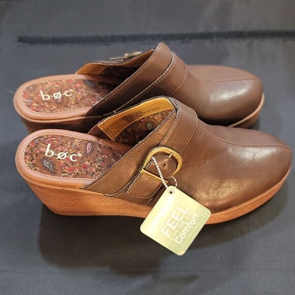 BRAND NEW B.O.C ROUND TOE PLATFORM WEDGE MULE CLOG SANDAL G1 - Picture 5 of 16